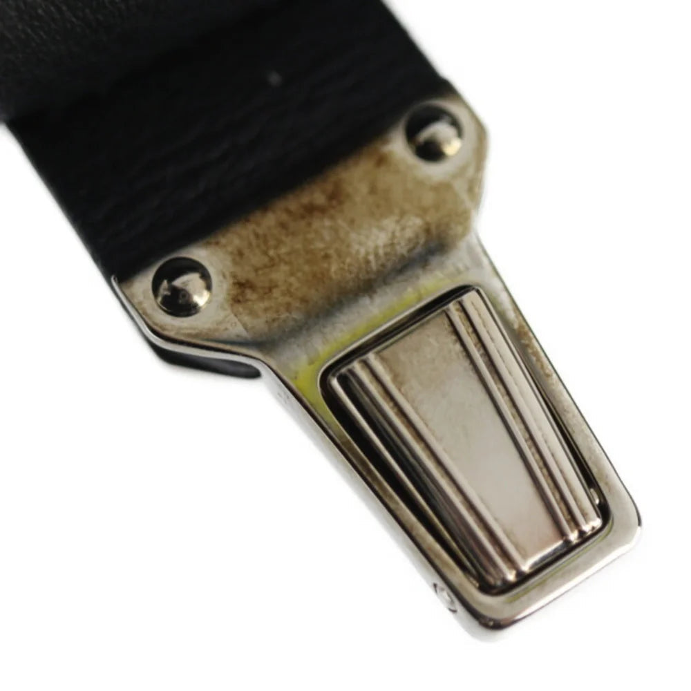 Black Leather Balenciaga Papier