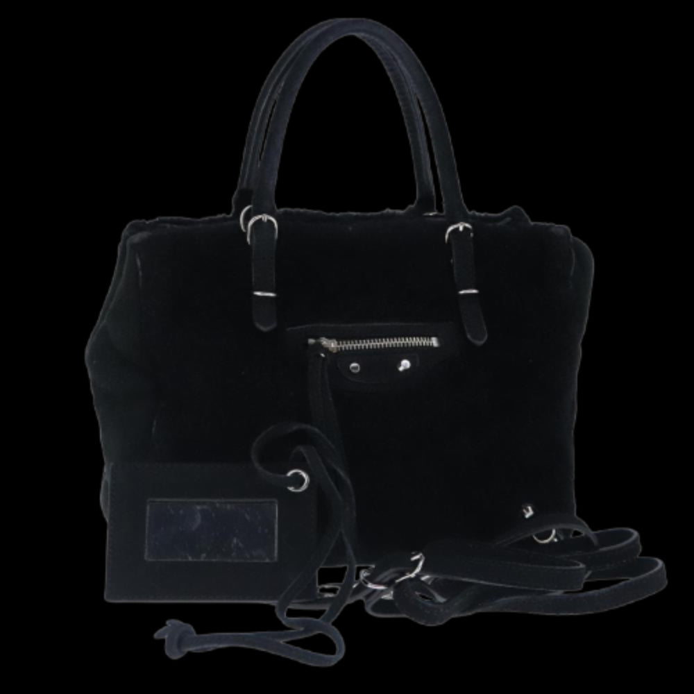 Black Suede Balenciaga Handbag
