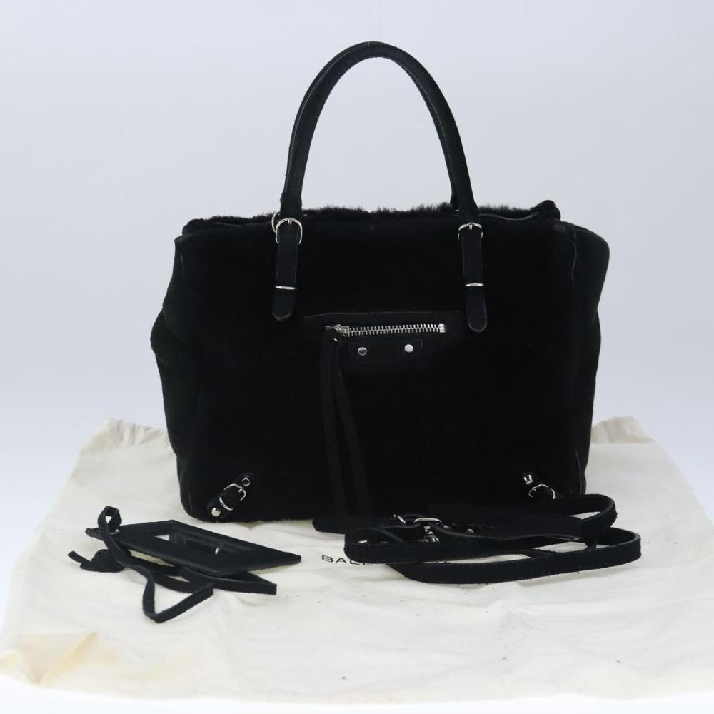 Black Suede Balenciaga Handbag