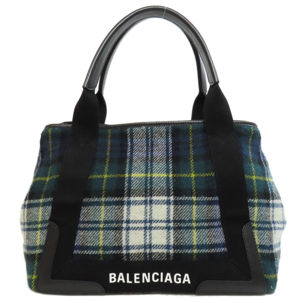 Black Wool Balenciaga Cabas