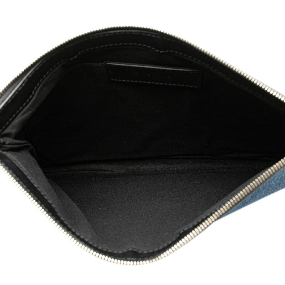 Blue Canvas Balenciaga Clutch
