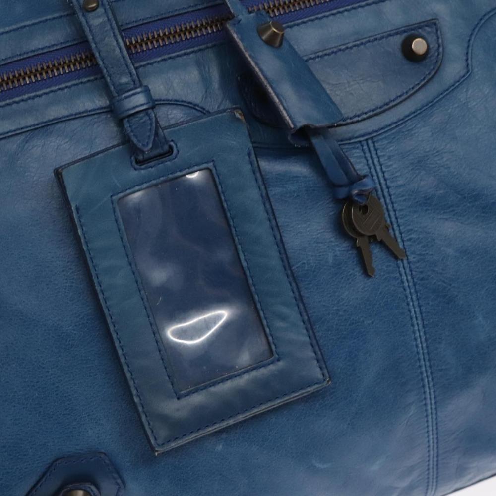Blue Leather Balenciaga Handbag