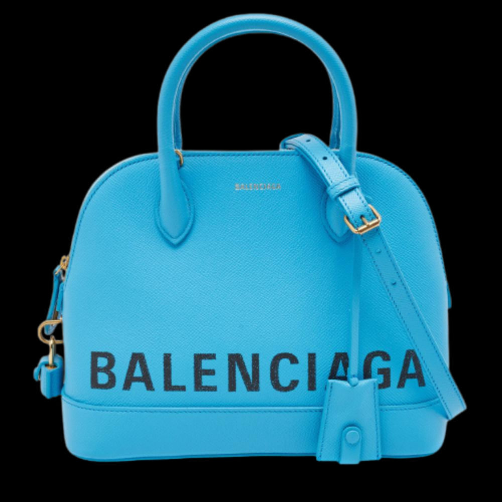 Blue Leather Balenciaga Ville