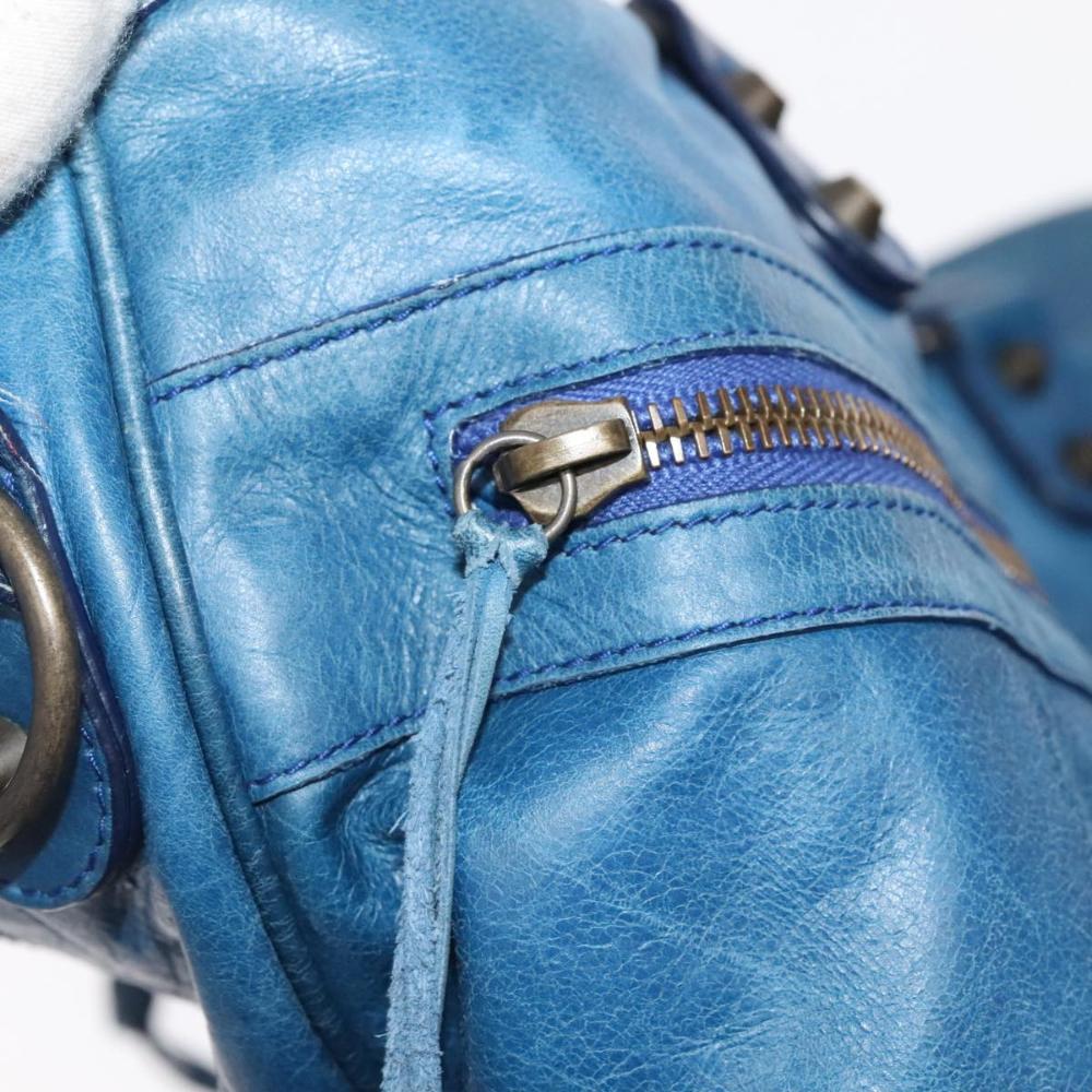 Blue Leather Balenciaga Handbag