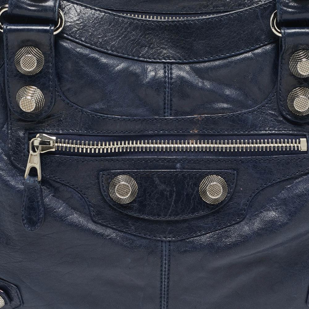 Blue Leather Balenciaga Tote