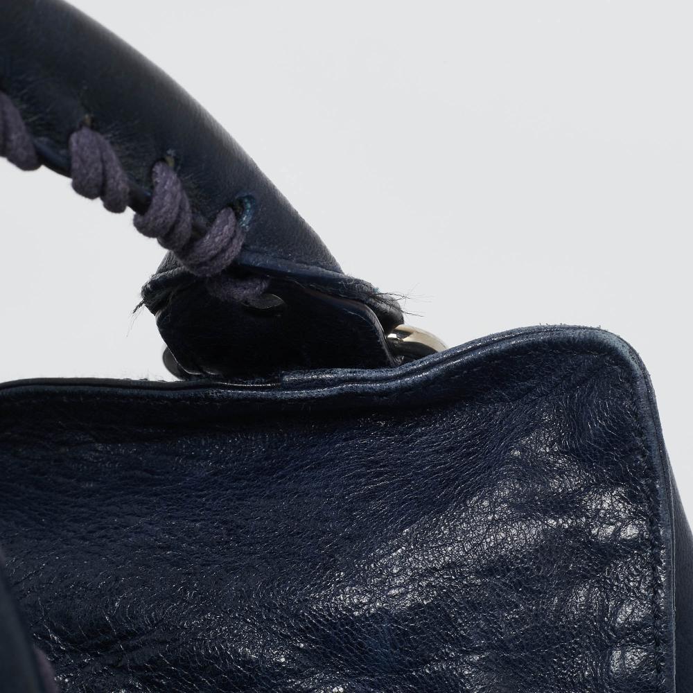 Blue Leather Balenciaga Tote