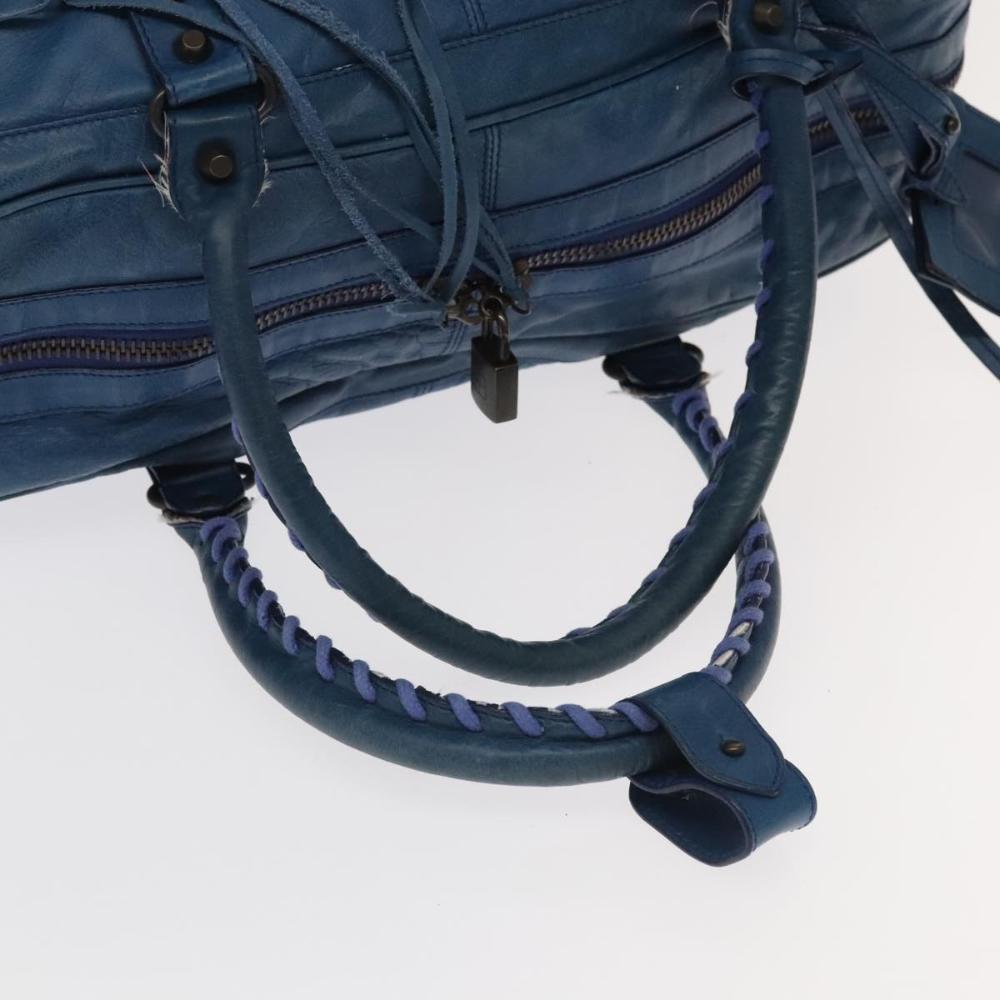 Blue Leather Balenciaga Handbag