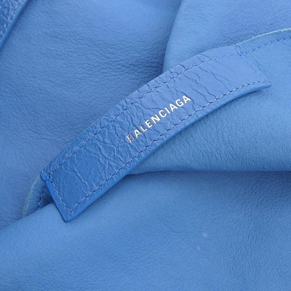 Blue Leather Balenciaga Shopper