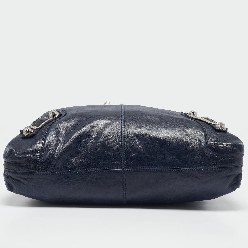 Blue Leather Balenciaga Tote