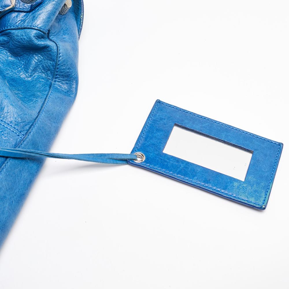 Blue Leather Balenciaga Tote