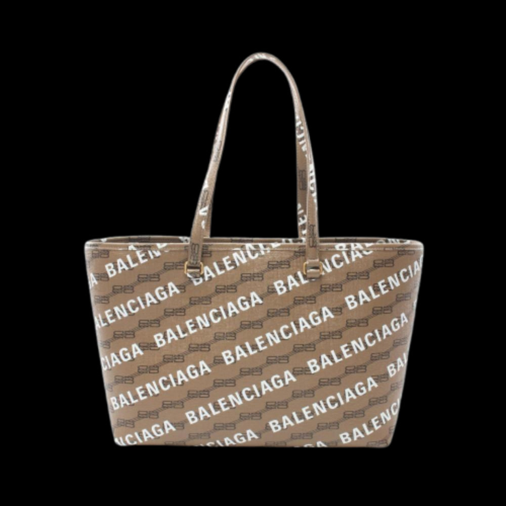 Brown Canvas Balenciaga Shopper