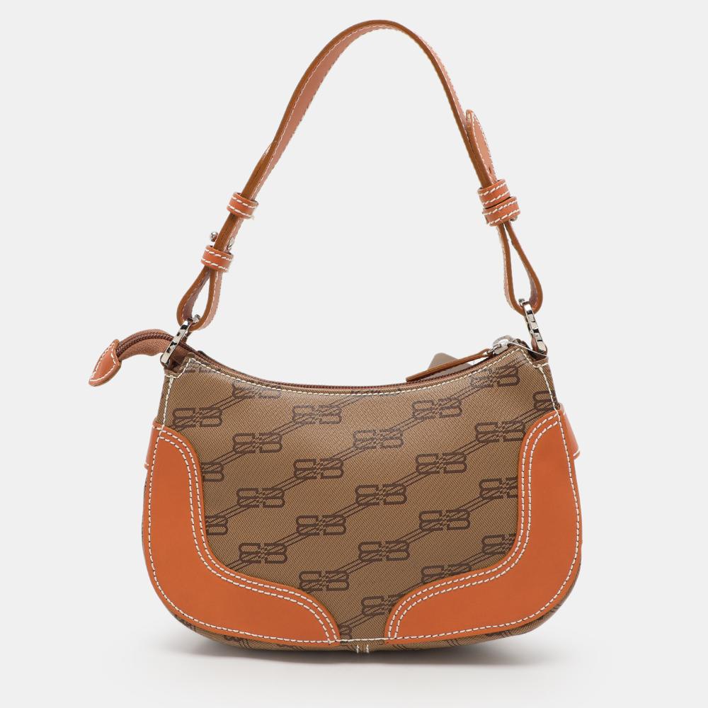 Brown Canvas Balenciaga Shoulder Bag