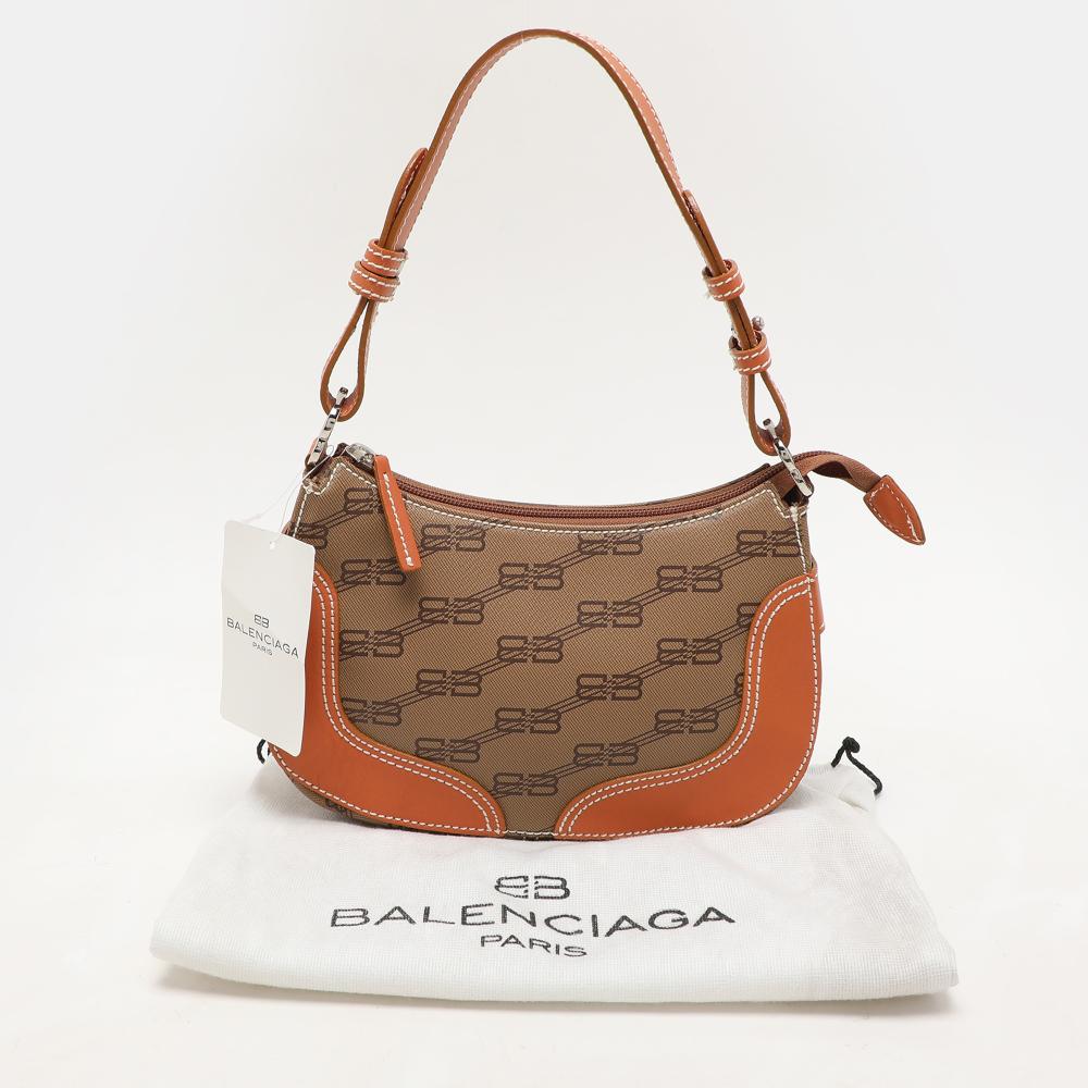 Brown Canvas Balenciaga Shoulder Bag