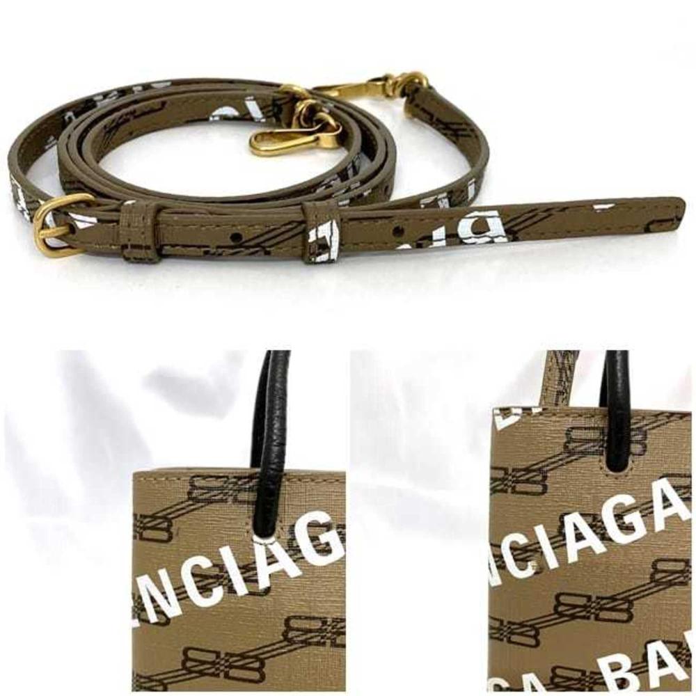 Brown Fabric Balenciaga Shoulder Bag