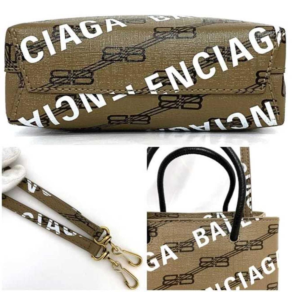 Brown Fabric Balenciaga Shoulder Bag