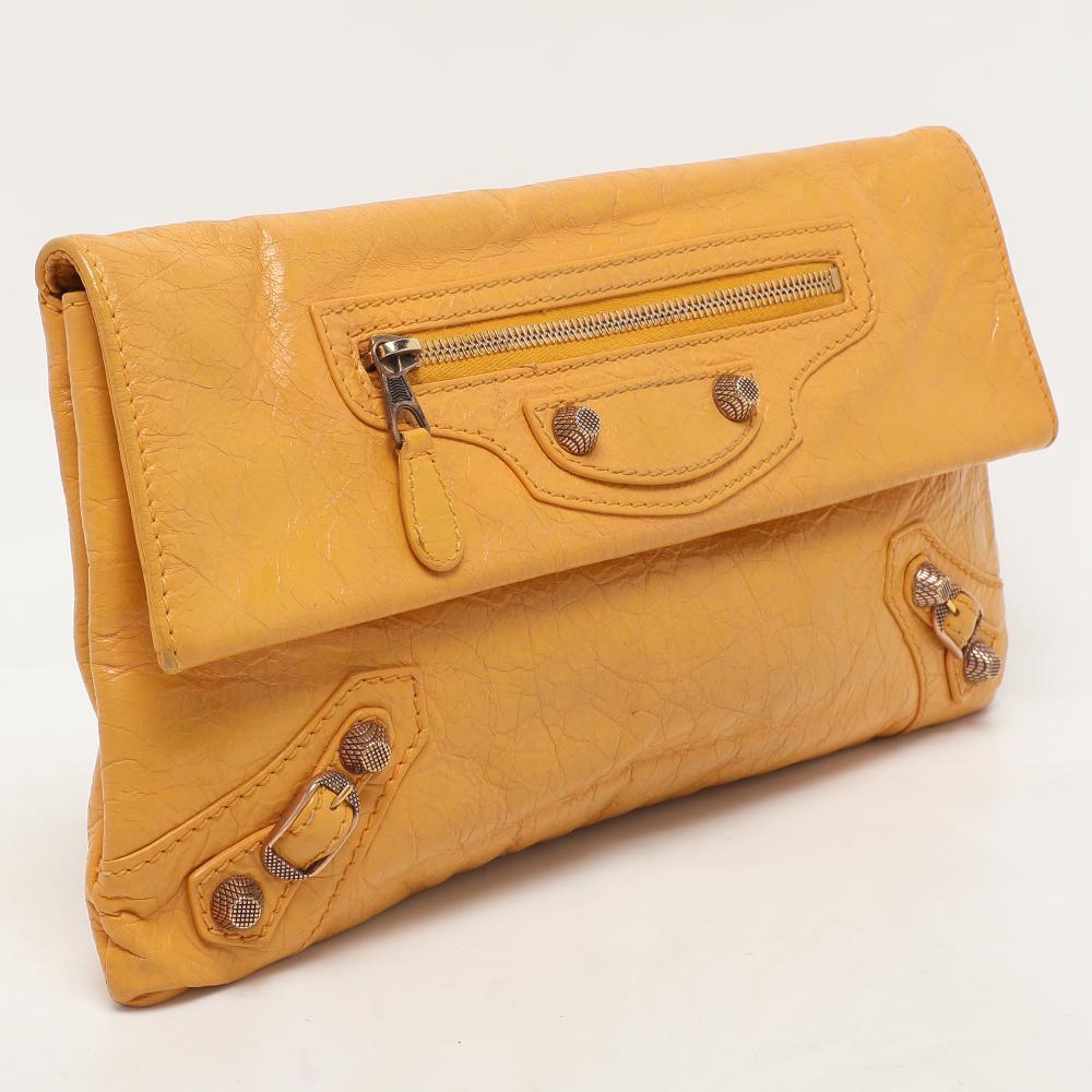 Brown Leather Balenciaga Clutch