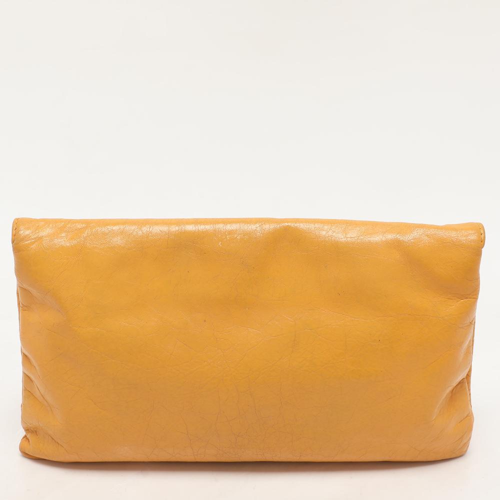 Brown Leather Balenciaga Clutch