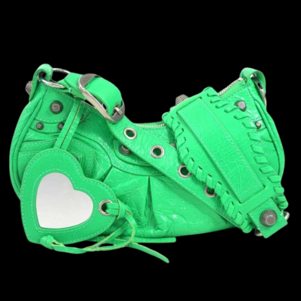 Green Fabric Balenciaga Shoulder Bag