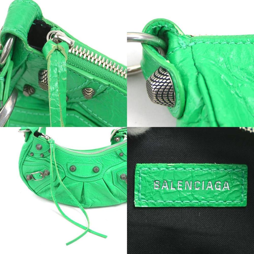 Green Fabric Balenciaga Shoulder Bag