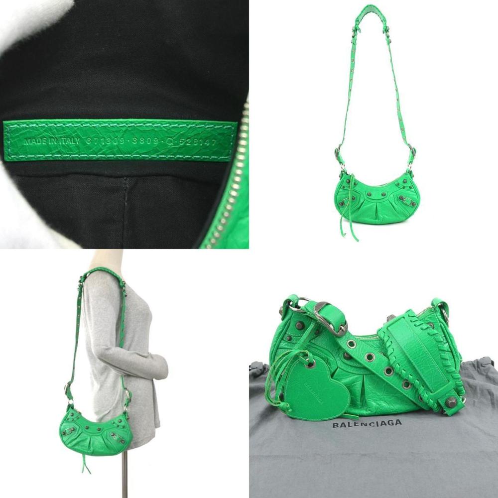 Green Fabric Balenciaga Shoulder Bag