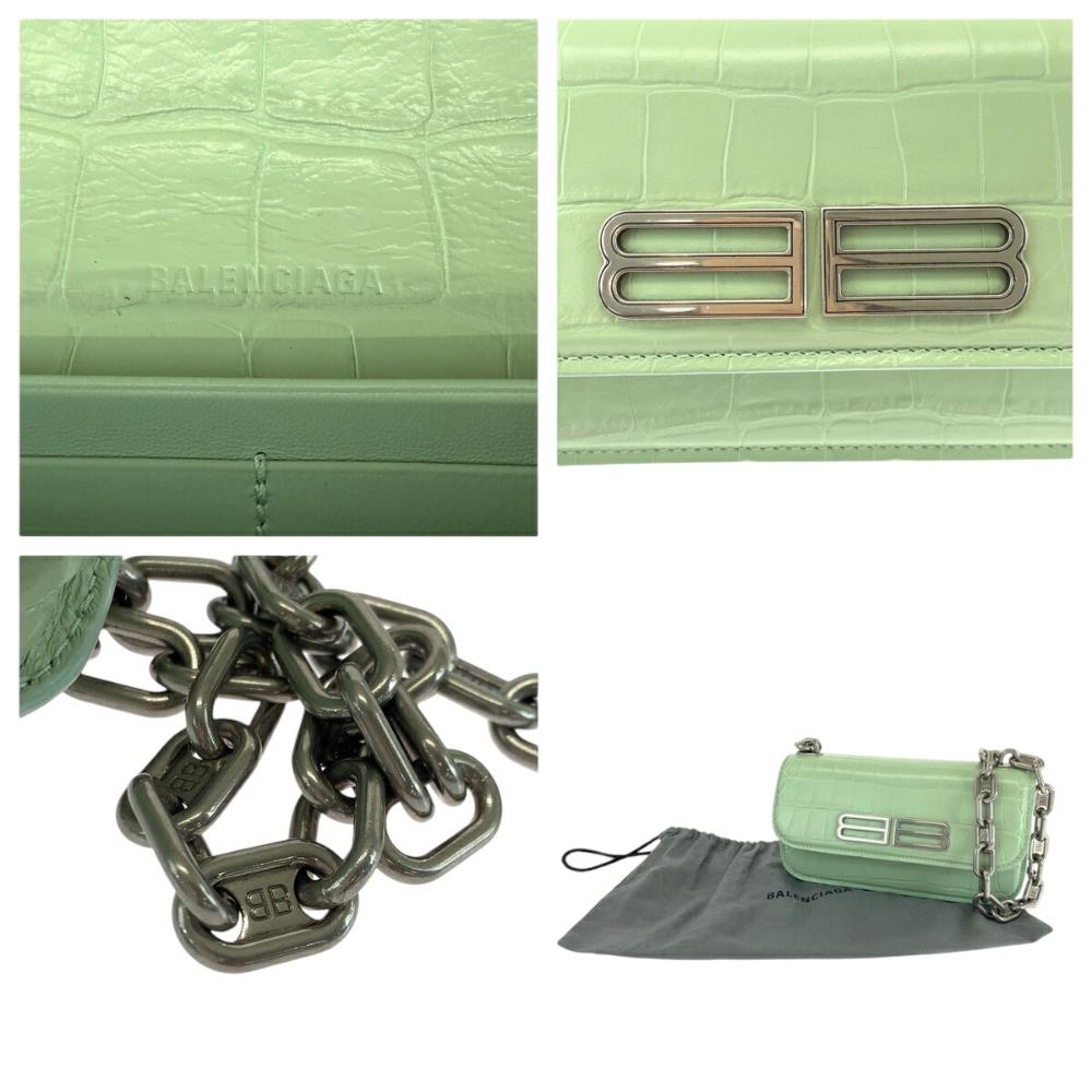 Green Leather Balenciaga Shoulder Bag