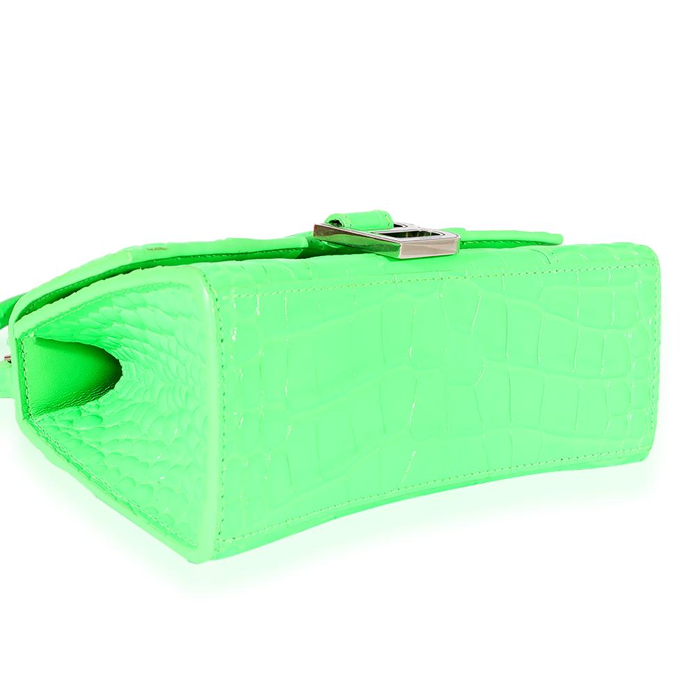 Green Leather Balenciaga Hourglass