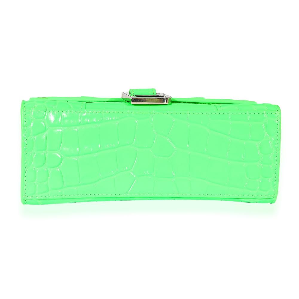 Green Leather Balenciaga Hourglass
