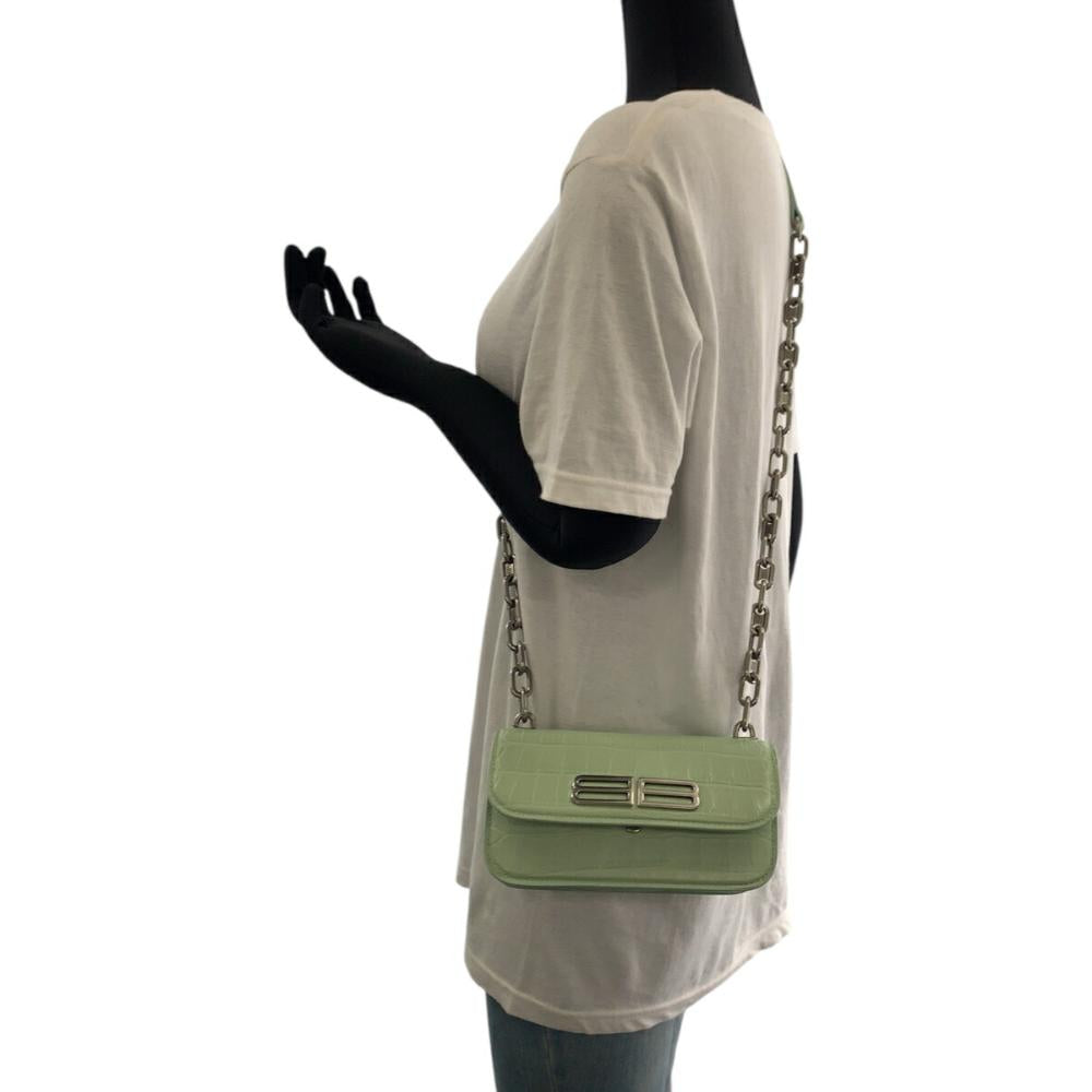Green Leather Balenciaga Shoulder Bag