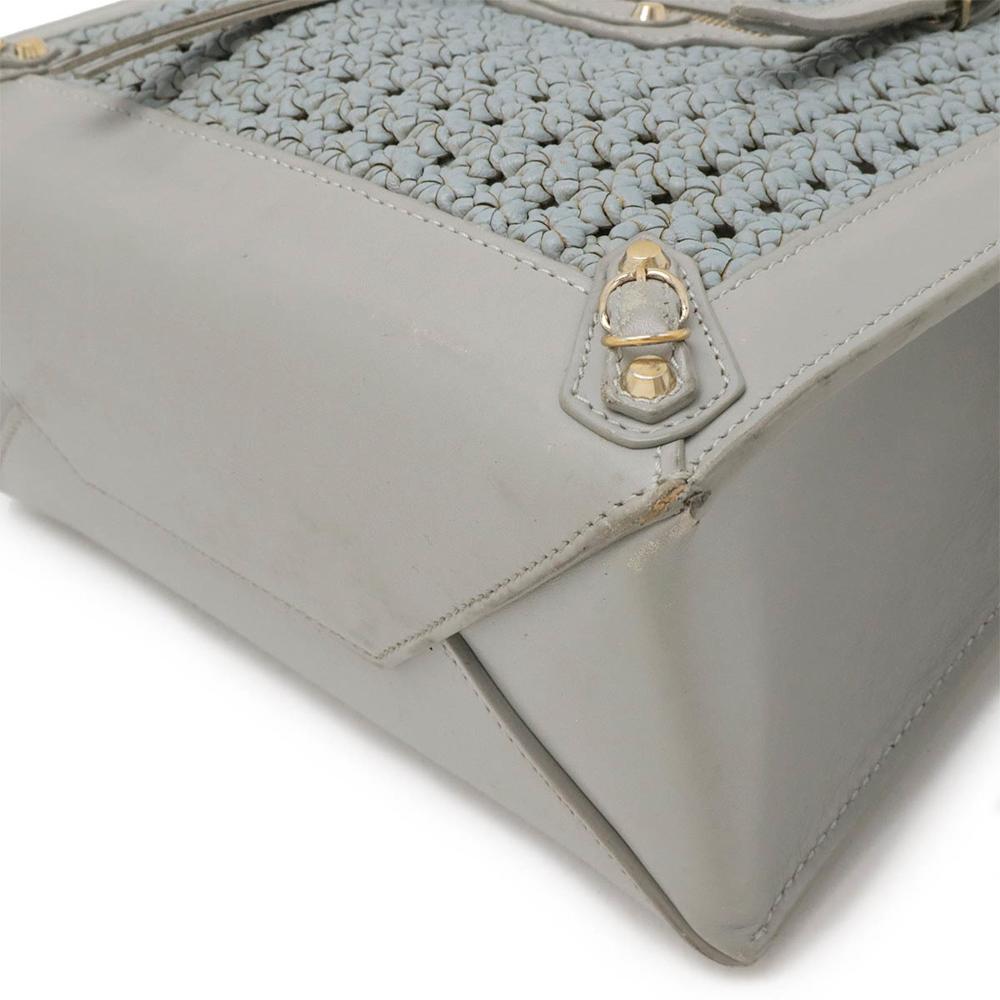 Grey Fabric Balenciaga Tote