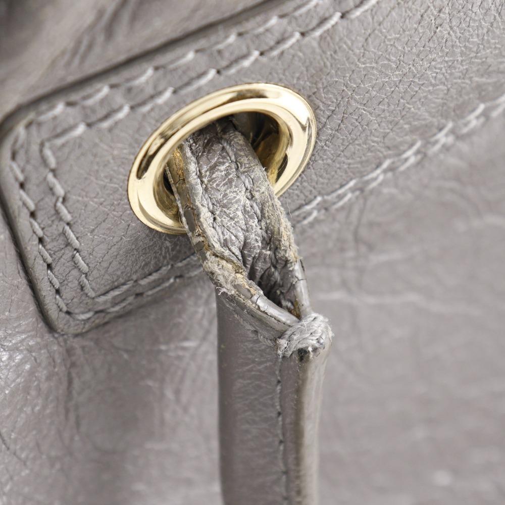 Grey Leather Balenciaga Handbag