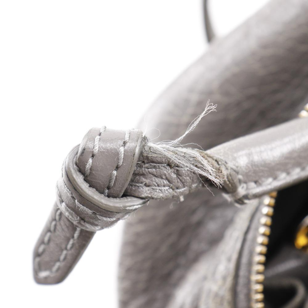 Grey Leather Balenciaga Handbag