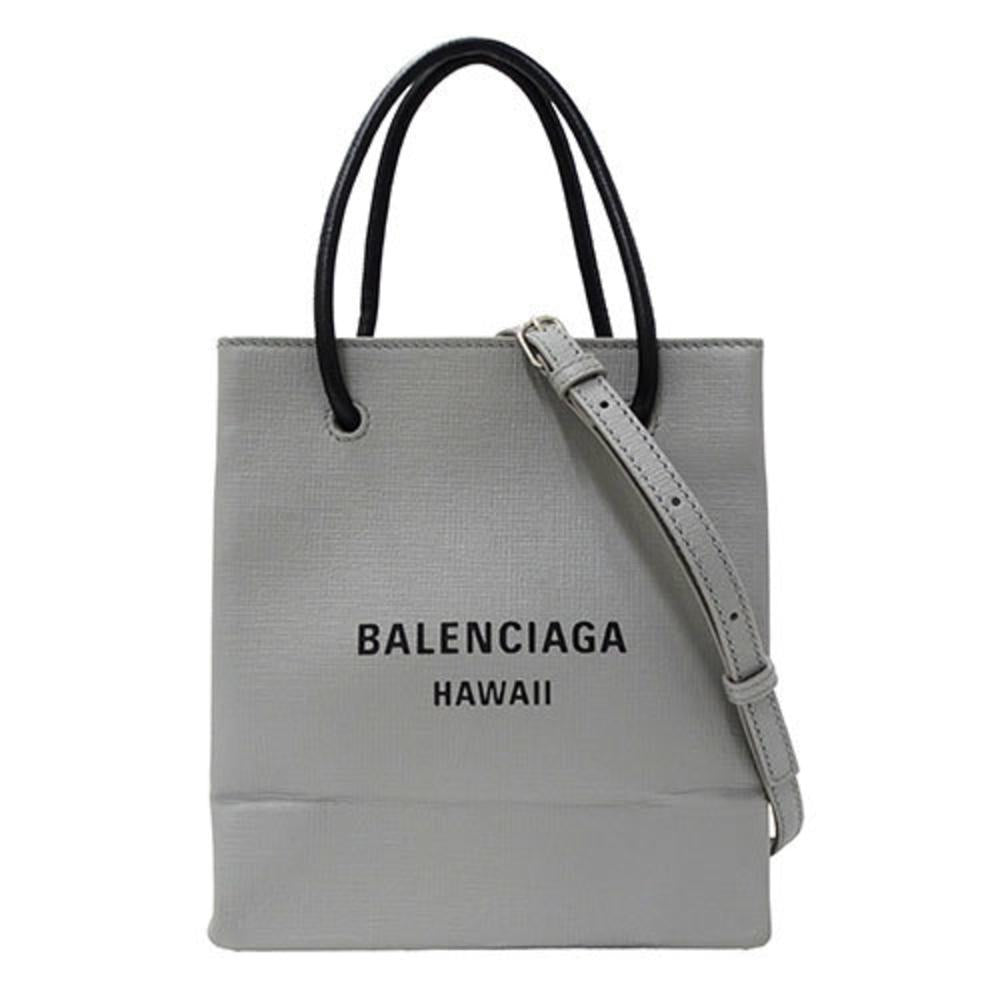 Grey Leather Balenciaga Tote