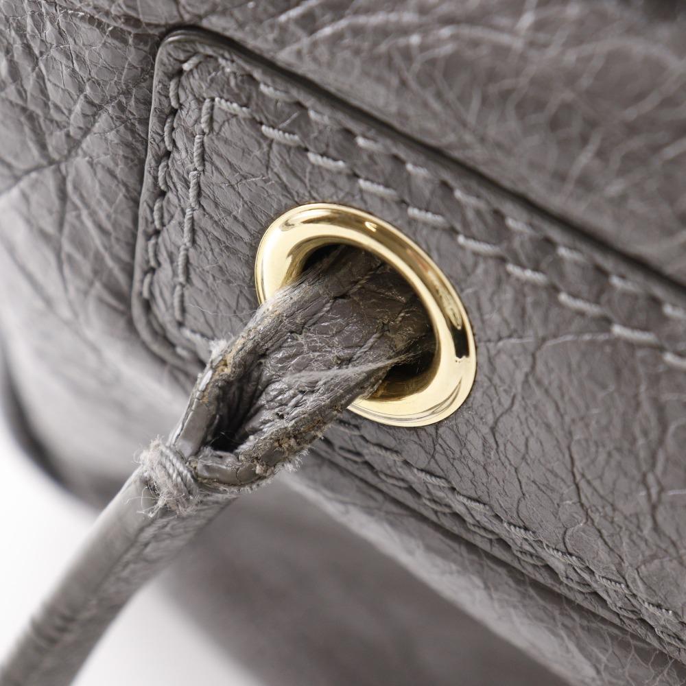 Grey Leather Balenciaga Handbag