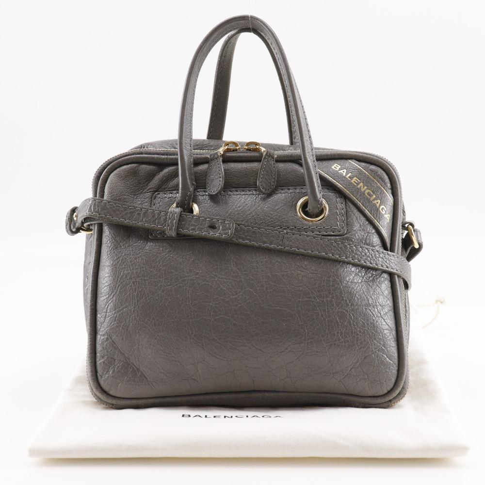 Grey Leather Balenciaga Handbag