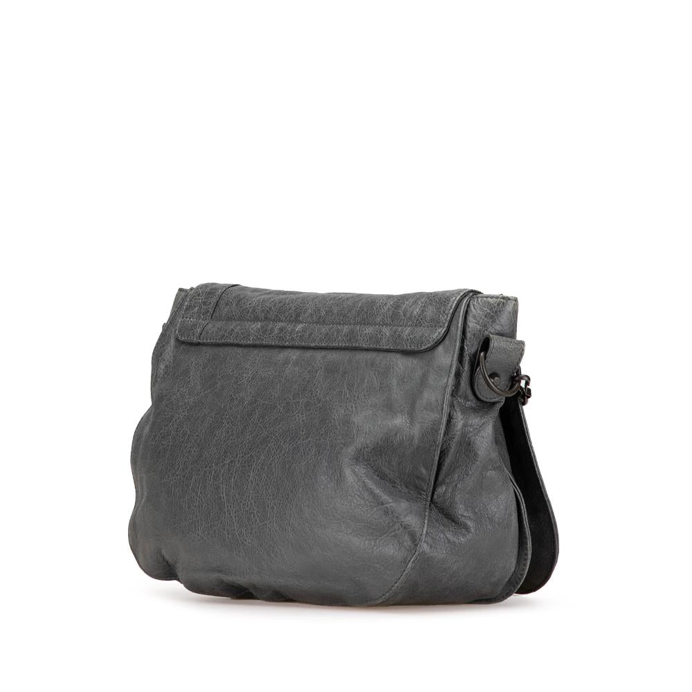 Grey Leather Balenciaga Crossbody Bag
