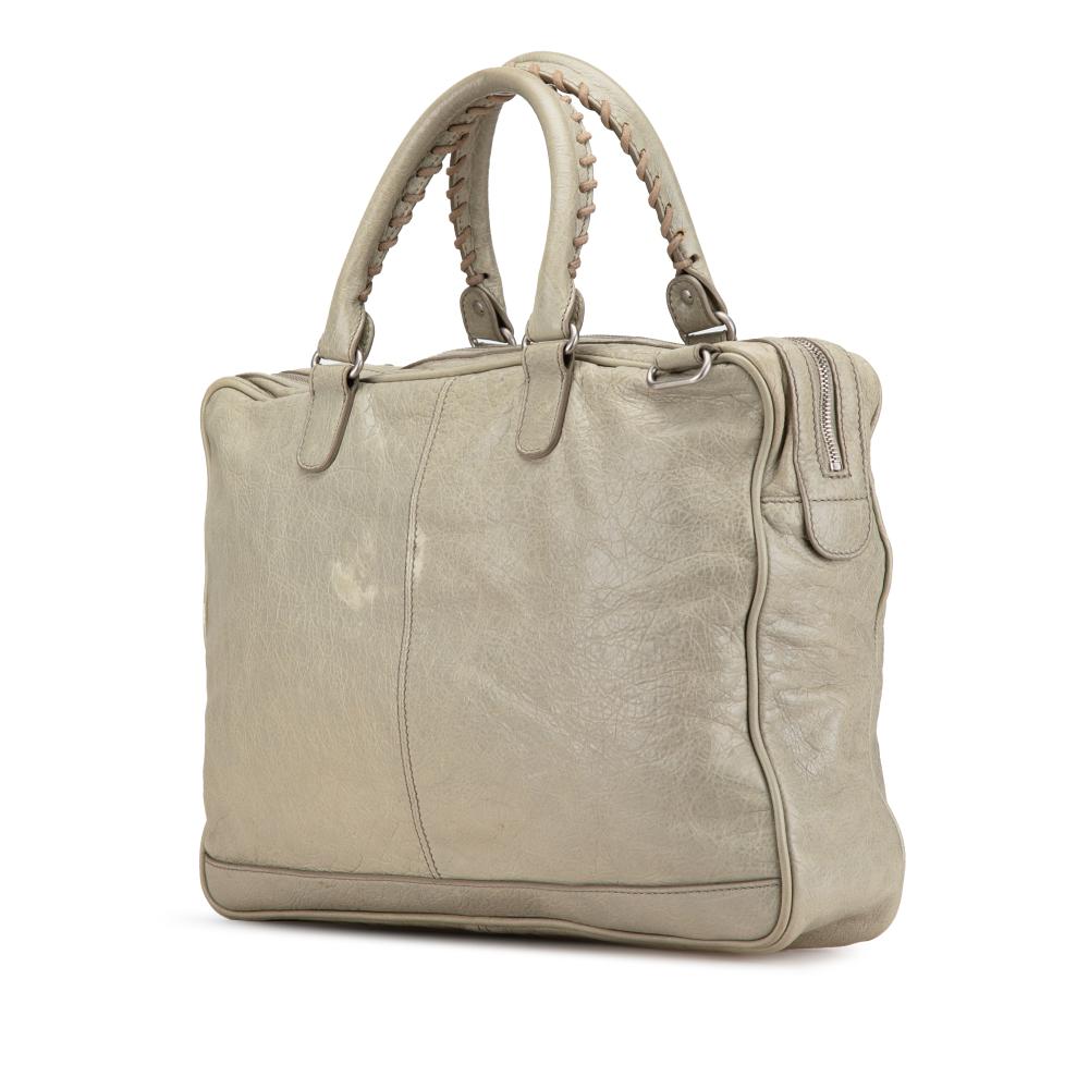 Grey Leather Balenciaga Handbag