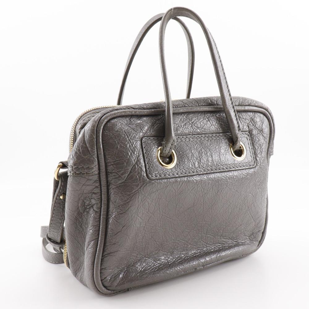 Grey Leather Balenciaga Handbag