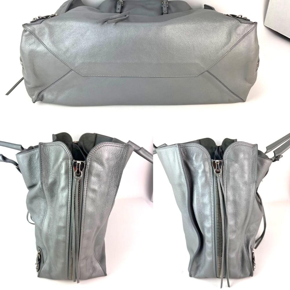 Grey Leather Balenciaga Shoulder Bag