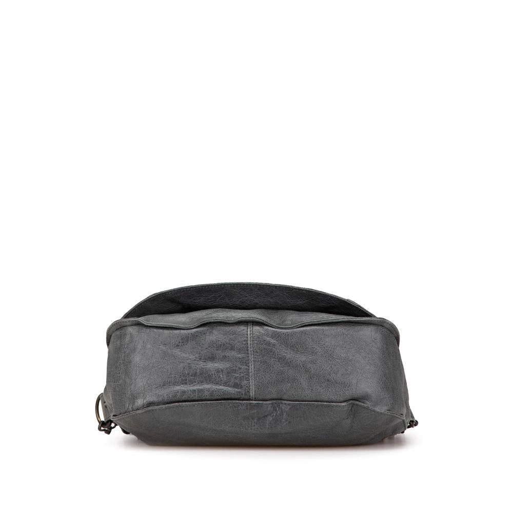 Grey Leather Balenciaga Crossbody Bag