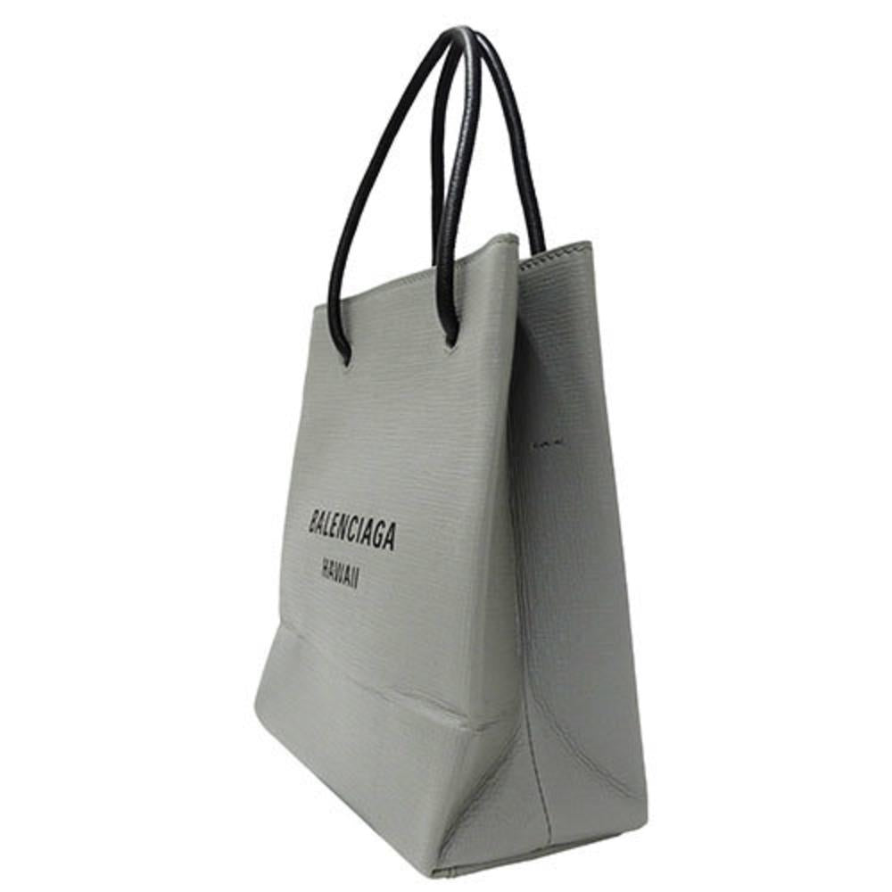 Grey Leather Balenciaga Tote
