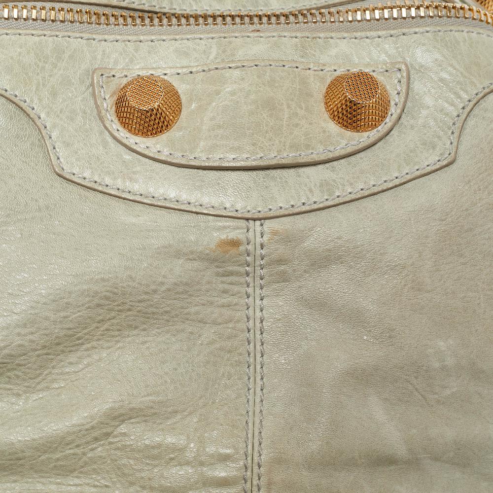 Grey Leather Balenciaga Handbag