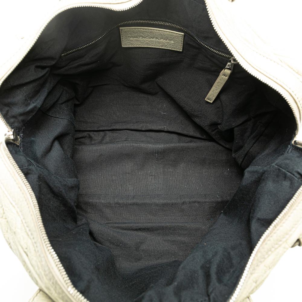 Grey Leather Balenciaga Handbag