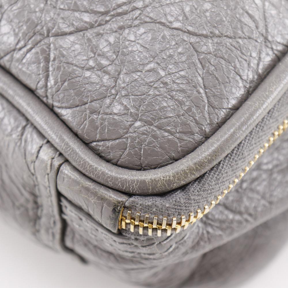 Grey Leather Balenciaga Handbag