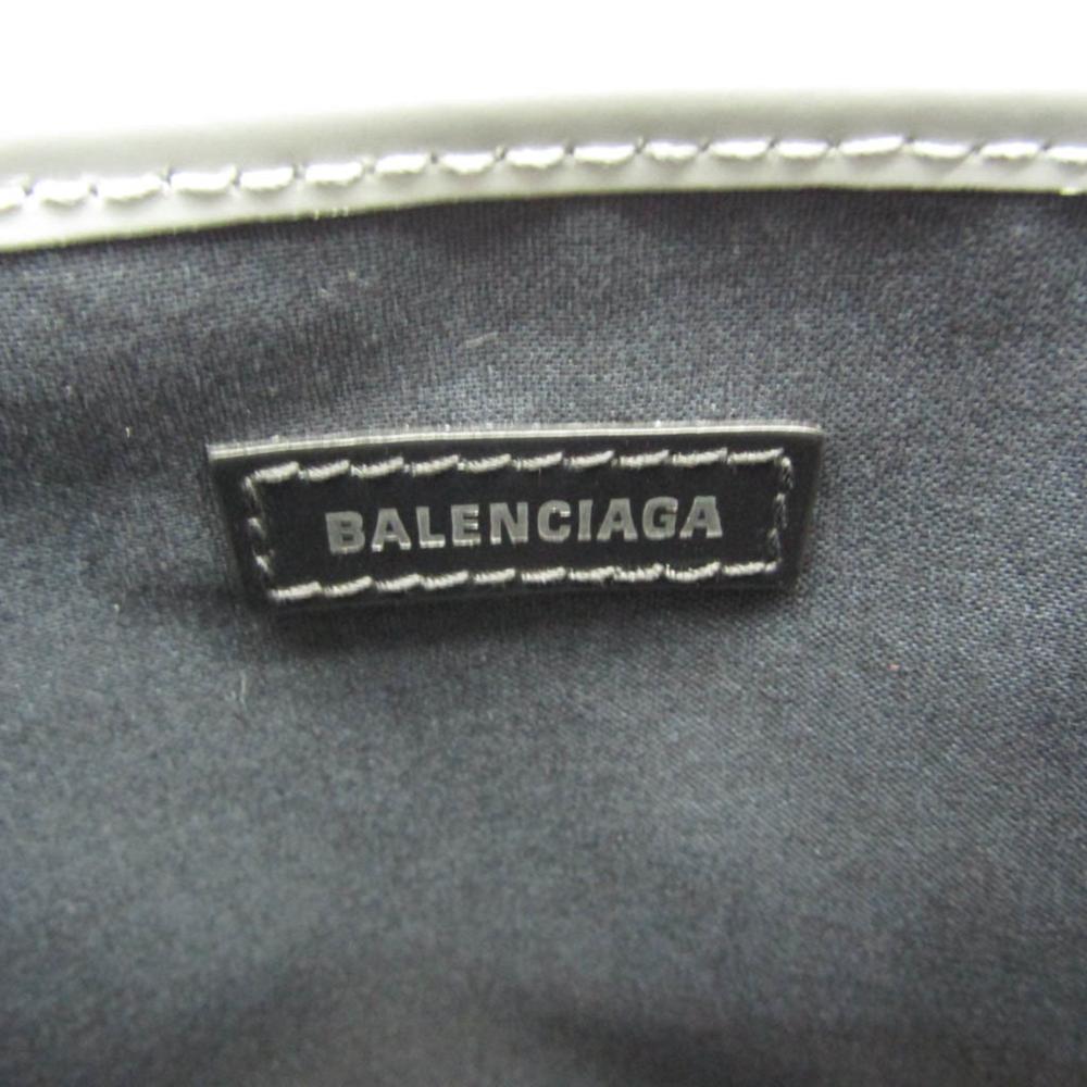 Grey Leather Balenciaga Cabas