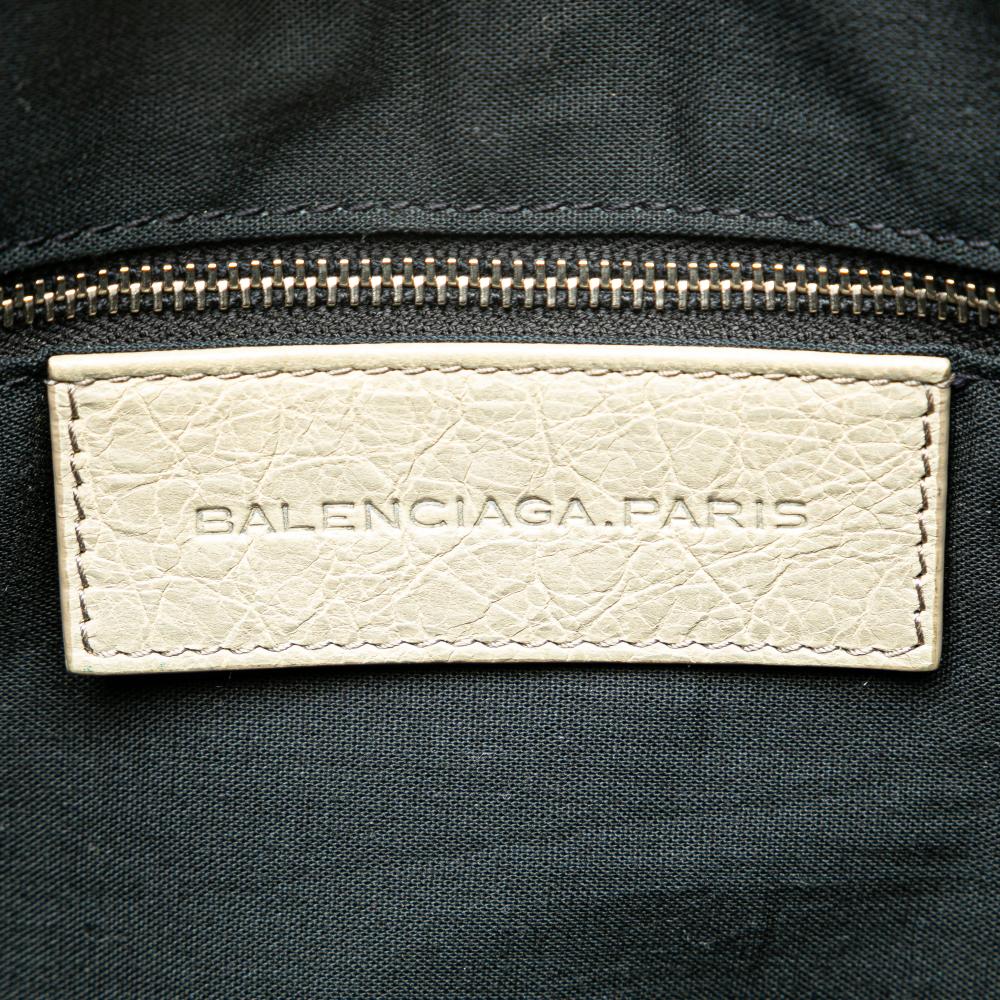 Grey Leather Balenciaga Handbag