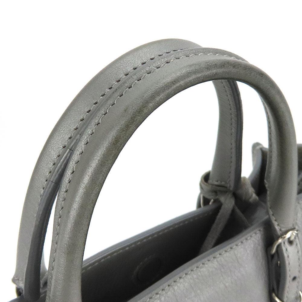 Grey Leather Balenciaga Handbag