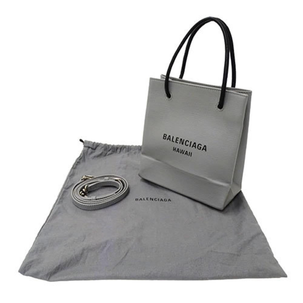 Grey Leather Balenciaga Tote