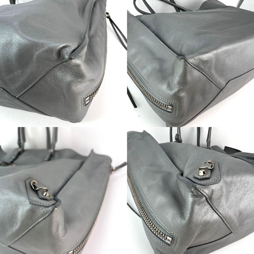 Grey Leather Balenciaga Shoulder Bag