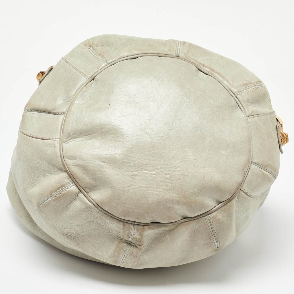 Grey Leather Balenciaga Handbag