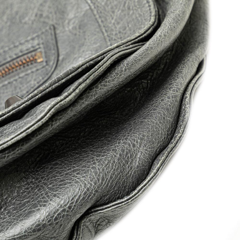 Grey Leather Balenciaga Crossbody Bag